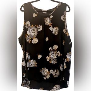 XXL Van Heusen Black Floral Tank